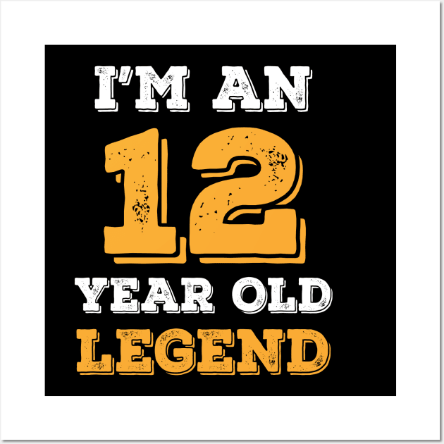 12 Year Old Legend Birthday Gift Wall Art by mahmuq